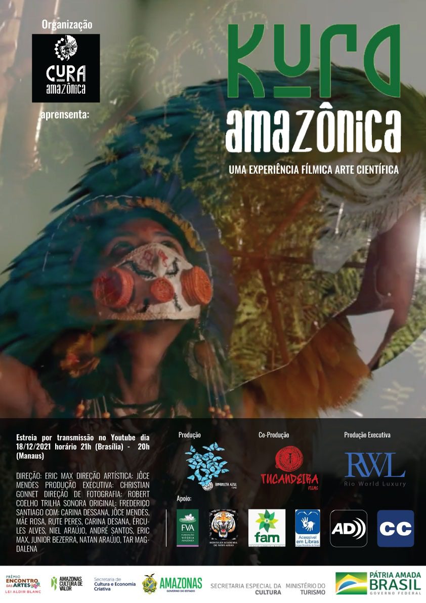 Cartaz de convite do filme Kura Amazônica