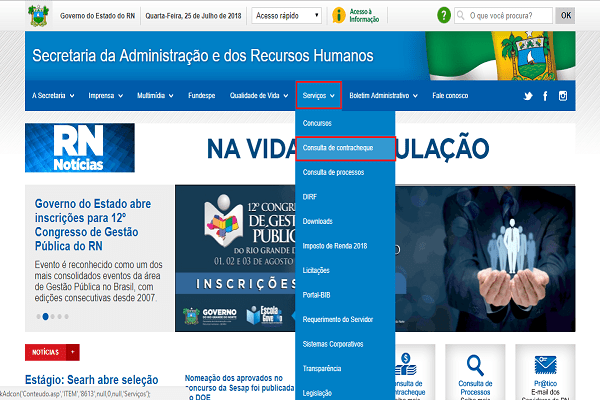 Portal do Servidor RN → ✓ Como Emitir Contracheque Online