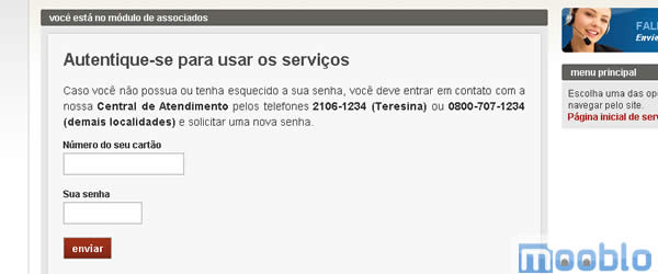 Faça o login no site para solicitar a 2 via Credishop e outros serviços